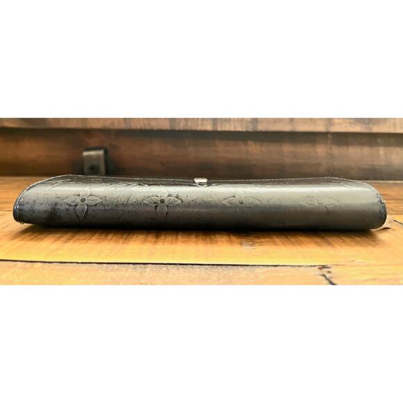 Authentic LOUIS VUITTON Gray Monogram Matt Vernis Long Sarah Wallet W/COA - Picture 5 of 14